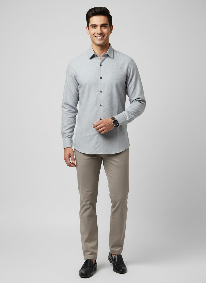 steel grey shirt